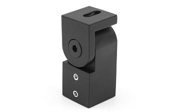 Держатель труба-стена, регулируемый, Ø19 мм, нерж., черный t908 BL купить в Москве