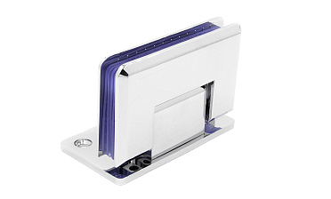 Петля для душевой кабины стена-стекло 90° с односторонним креплением, 90*55, цинк, полированная t305 PZn купить в Москве