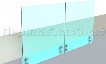 Ограждение без поручня на точечном креплении в Москве. Готовые проекты ПерилаГлавСнаб