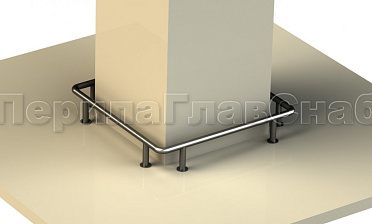 Колесоотбойники вокруг квадратной колонны, все завязано купить в Москве