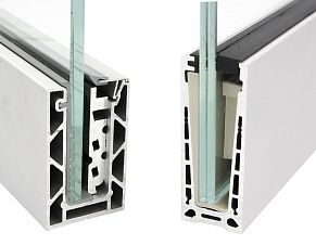 Алюминиевый профиль для стекла зажимной купить в Москве