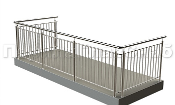 Балконные ограждения с вертикальным заполнением в Москве. Готовые проекты ПерилаГлавСнаб