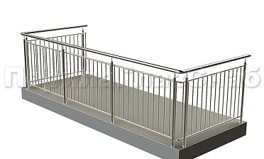 Балконные ограждения с вертикальным заполнением купить в Москве