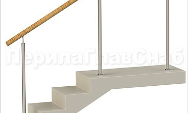 Нержавеющие ограждения без ригелей с пластиковым поручнем купить в Москве