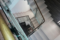 Стеклянные перила для лестниц в Москве. Готовые проекты ПерилаГлавСнаб - фото 11