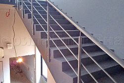 Ограждения из нержавеющей стали с тремя ригелями в Москве. Готовые проекты ПерилаГлавСнаб - фото 8