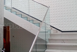 Стеклянные перила для колодезных лестниц в Москве. Готовые проекты ПерилаГлавСнаб - фото 10