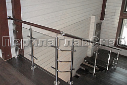 Перила и ограждения из нержавейки и дерева в Москве. Готовые проекты ПерилаГлавСнаб - фото 21