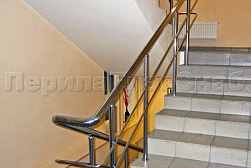 Перила и ограждения из нержавеющей стали с двумя ригелями в Москве. Готовые проекты ПерилаГлавСнаб - фото 11