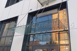 Стеклянные козырьки на вантах в Москве. Готовые проекты ПерилаГлавСнаб - фото 10