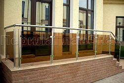Ограждения из нержавейки со стеклом в Москве. Готовые проекты ПерилаГлавСнаб - фото 9
