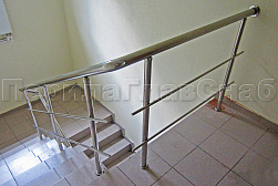 Перила и ограждения из нержавеющей стали с двумя ригелями в Москве. Готовые проекты ПерилаГлавСнаб - фото 14