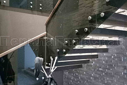 Стеклянные перила для колодезных лестниц в Москве. Готовые проекты ПерилаГлавСнаб - фото 6