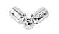 Соединитель трубы 19 мм, шарнирный, нержавеющая сталь AISI 304, полированная t915 PSS