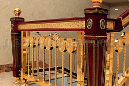 Латунные перила под золото в Москве. Готовые проекты ПерилаГлавСнаб - фото 4