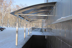 Козырьки и навесы на металлокаркасе в Москве. Готовые проекты ПерилаГлавСнаб - фото 20