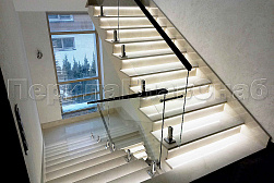 Ограждения лестничных маршей в Москве. Готовые проекты ПерилаГлавСнаб - фото 1