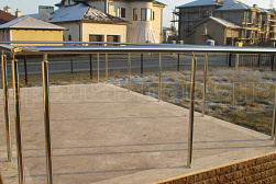 Ограждения и перила без ригелей из нержавеющей стали (без заполнения) в Москве. Готовые проекты ПерилаГлавСнаб - фото 11