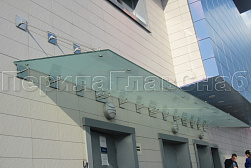 Стеклянные козырьки на вантах в Москве. Готовые проекты ПерилаГлавСнаб - фото 15