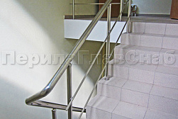 Перила и ограждения из нержавеющей стали с двумя ригелями в Москве. Готовые проекты ПерилаГлавСнаб - фото 15
