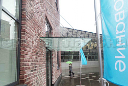 Стеклянные козырьки на вантах в Москве. Готовые проекты ПерилаГлавСнаб - фото 22