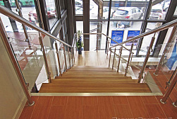 Стеклянные перила для колодезных лестниц в Москве. Готовые проекты ПерилаГлавСнаб - фото 9