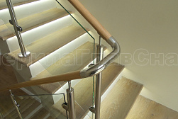 Перила и ограждения из нержавейки и дерева в Москве. Готовые проекты ПерилаГлавСнаб - фото 14