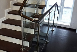 Перила и ограждения из нержавейки и дерева в Москве. Готовые проекты ПерилаГлавСнаб - фото 18