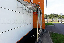 Козырьки и навесы на металлокаркасе в Москве. Готовые проекты ПерилаГлавСнаб - фото 16