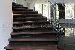 Стеклянные перила для винтовых лестниц в Москве. Готовые проекты ПерилаГлавСнаб - фото 16