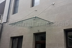 Стеклянные козырьки на вантах в Москве. Готовые проекты ПерилаГлавСнаб - фото 20