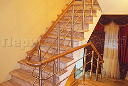 Ограждения из нержавеющей стали с тремя ригелями в Москве. Готовые проекты ПерилаГлавСнаб - фото 12