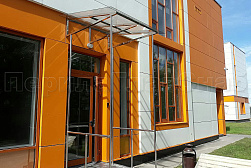 Козырьки и навесы на металлокаркасе в Москве. Готовые проекты ПерилаГлавСнаб - фото 13