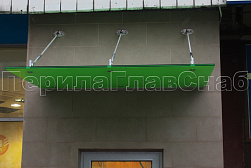 Стеклянные козырьки на вантах в Москве. Готовые проекты ПерилаГлавСнаб - фото 13