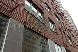 Стеклянные козырьки на вантах в Москве. Готовые проекты ПерилаГлавСнаб - фото 5