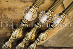 Латунные перила под золото в Москве. Готовые проекты ПерилаГлавСнаб - фото 12