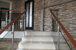 Перила и ограждения из нержавейки и дерева в Москве. Готовые проекты ПерилаГлавСнаб - фото 27