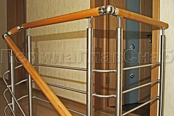 Ограждения из нержавеющей стали с тремя ригелями в Москве. Готовые проекты ПерилаГлавСнаб - фото 11