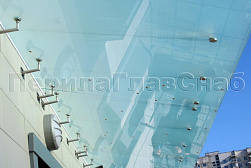 Стеклянные козырьки на вантах в Москве. Готовые проекты ПерилаГлавСнаб - фото 28