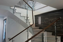 Стеклянные перила для винтовых лестниц в Москве. Готовые проекты ПерилаГлавСнаб - фото 11