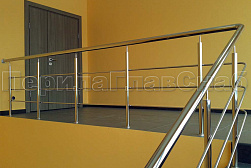 Ограждения из нержавеющей стали с тремя ригелями в Москве. Готовые проекты ПерилаГлавСнаб - фото 17