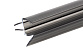 Уплотнитель для стекла 8мм, полупрозрачный черный, пол-стекло 2,2 м t206-2 BL 