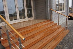 Перила и ограждения из нержавейки и дерева в Москве. Готовые проекты ПерилаГлавСнаб - фото 9