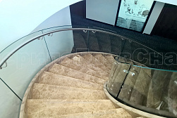 Стеклянные перила для лестниц в Москве. Готовые проекты ПерилаГлавСнаб - фото 8