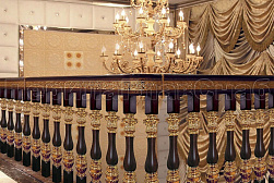 Латунные перила под золото в Москве. Готовые проекты ПерилаГлавСнаб - фото 8